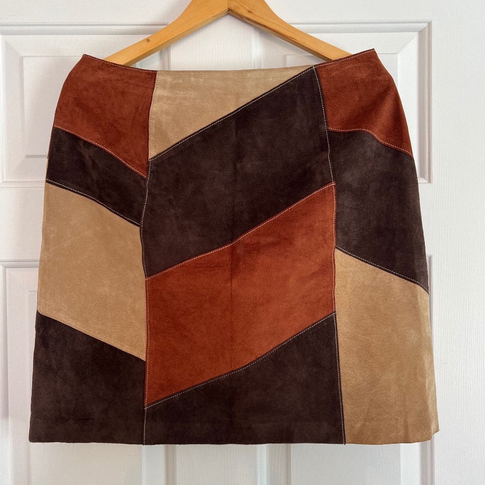 Vintage 90's Apostrophe Genuine Leather Skirt